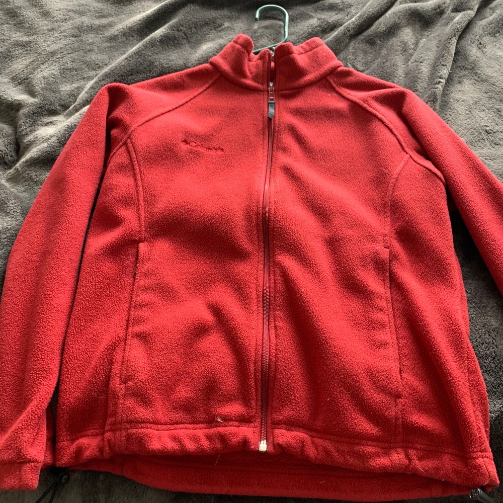 Red Columbia fleece